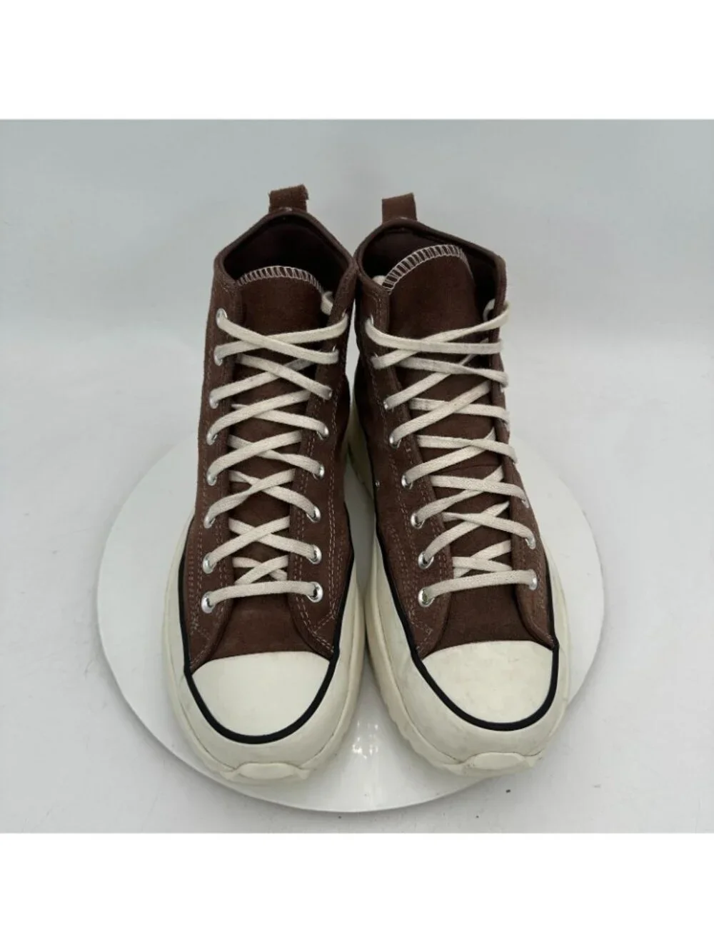 Converse Run Star Motion CX Men 10.5 Brown Suede Platform High Shoes